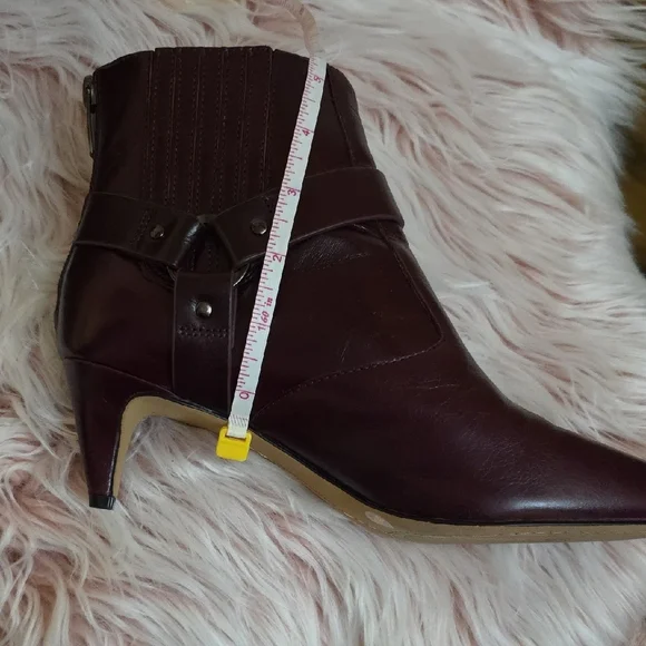Vince Camuto Brown Ankle Boots with Buckle Straps - Picture 11 of 16